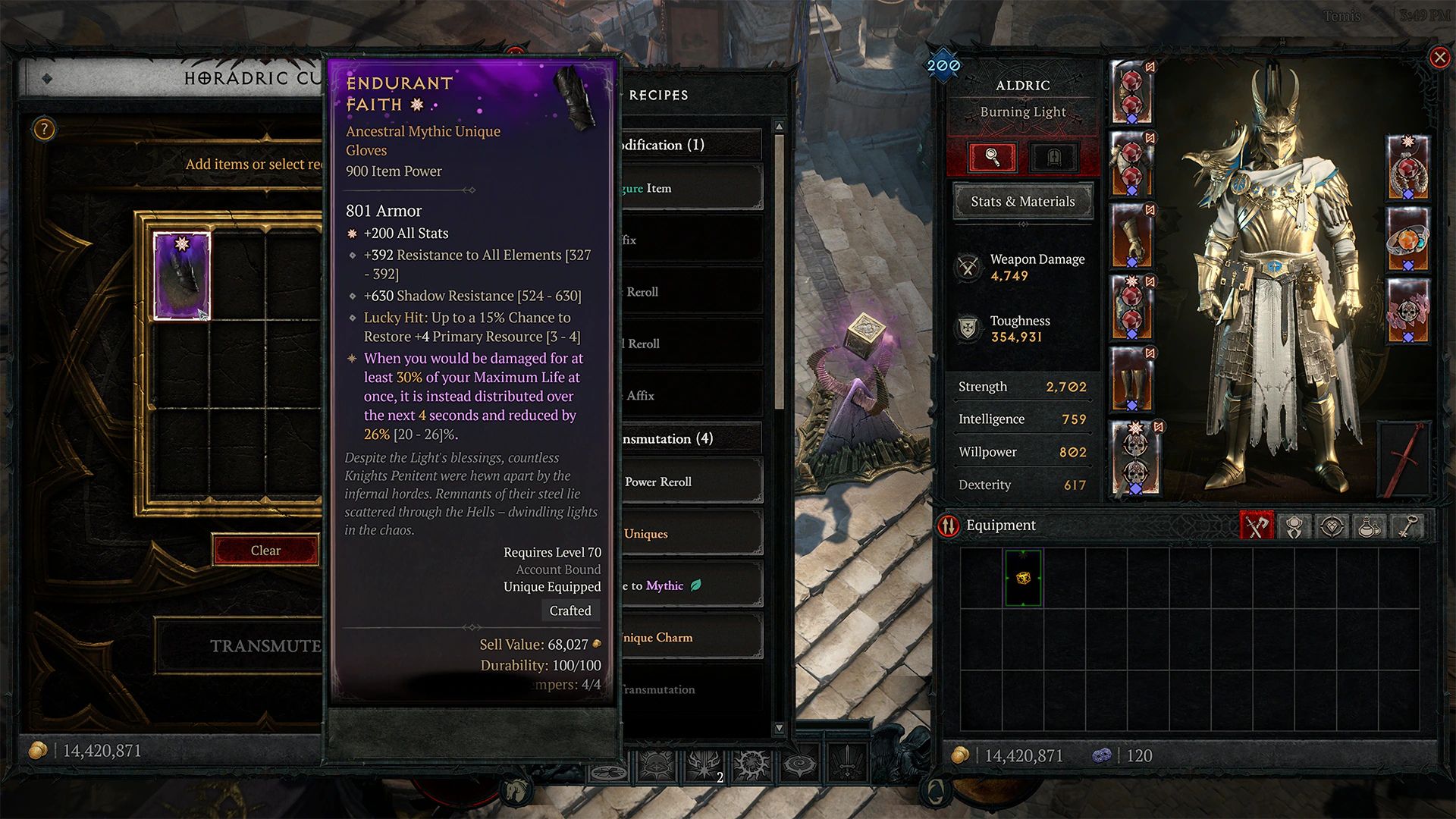 How to craft Mythic Uniques in Diablo 4 Season 14