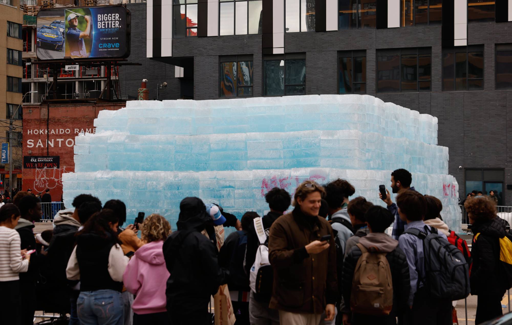 Drake hides &#8216;Iceman&#8217; release date in block of ice, fans attack it with pickaxes, police intervene