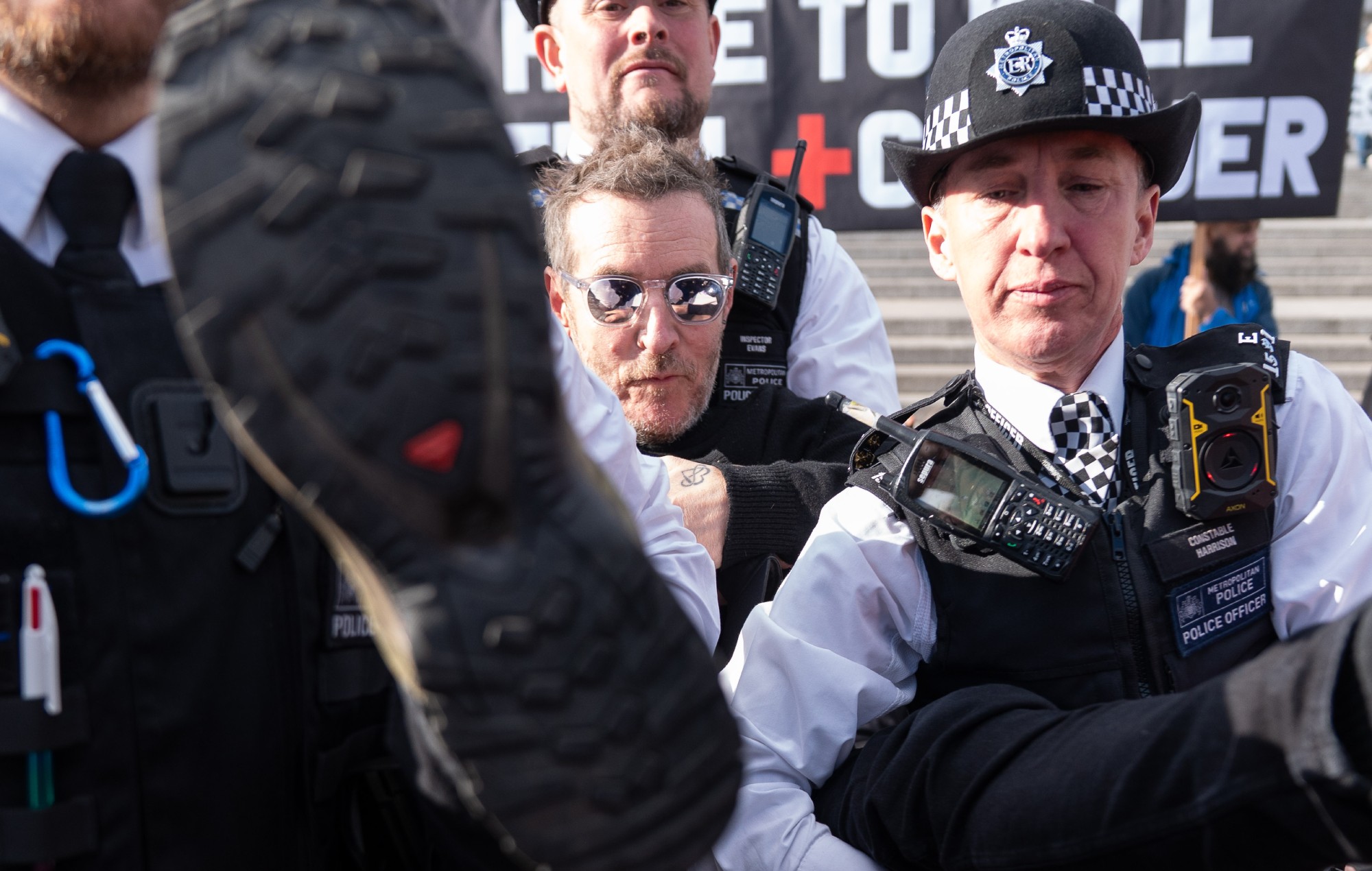 Massive Attack&#8217;s Robert Del Naja shares statement and photos after arrest at Palestine Action protest: &#8220;The sense of madness can be overcome&#8221;