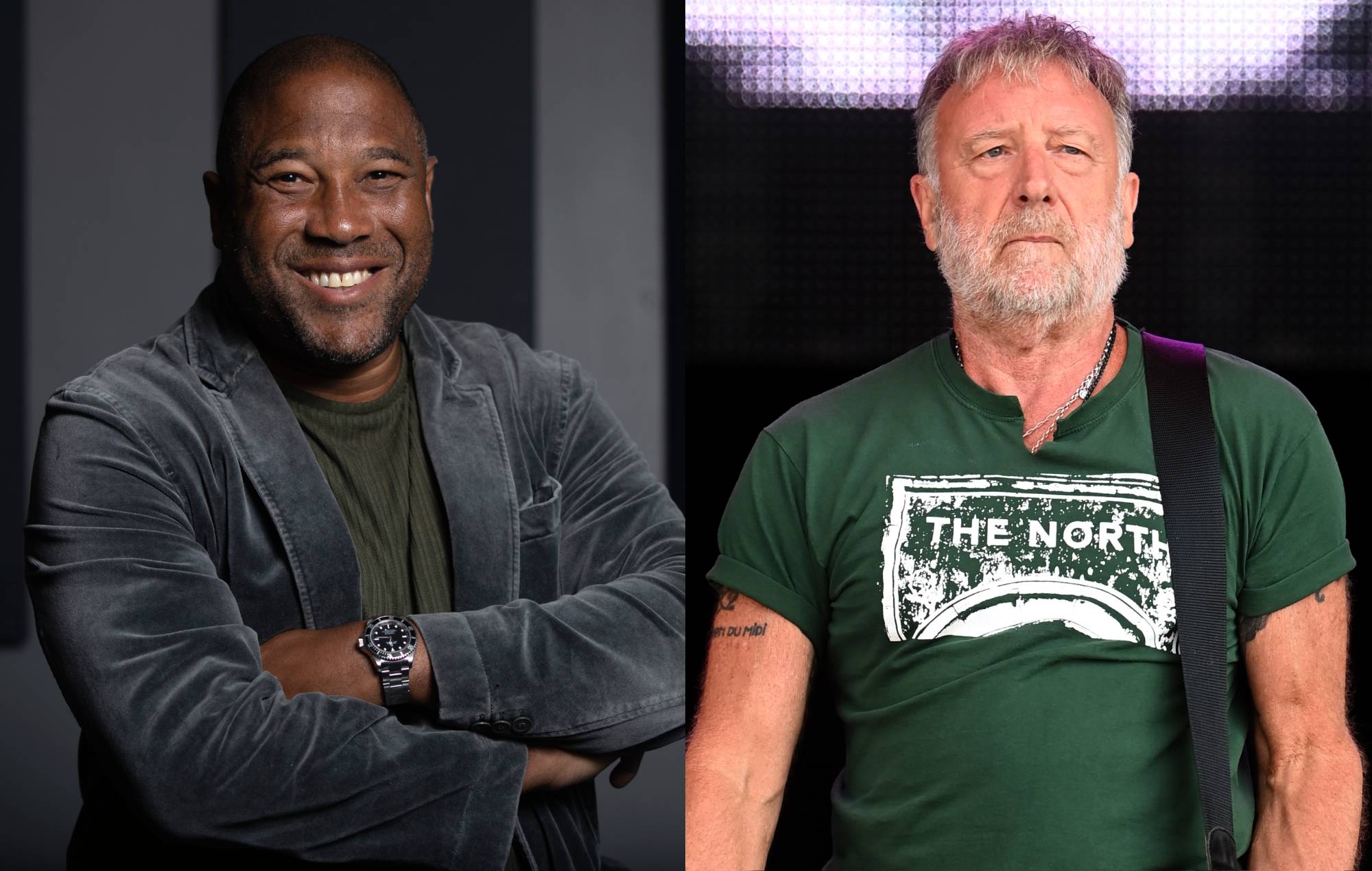 Watch John Barnes join Peter Hook to rap on New Order&#8217;s &#8216;World In Motion&#8217; in Manchester