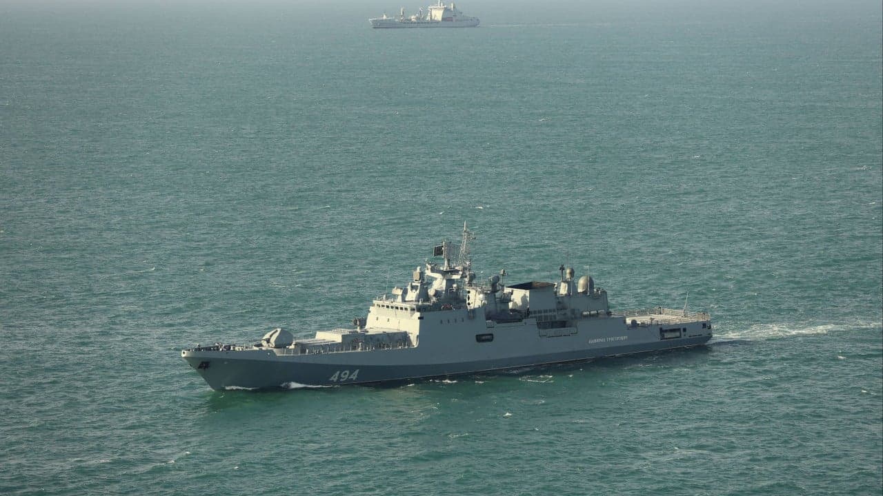 Russian warship fires warning shots at UK yacht in the Channel