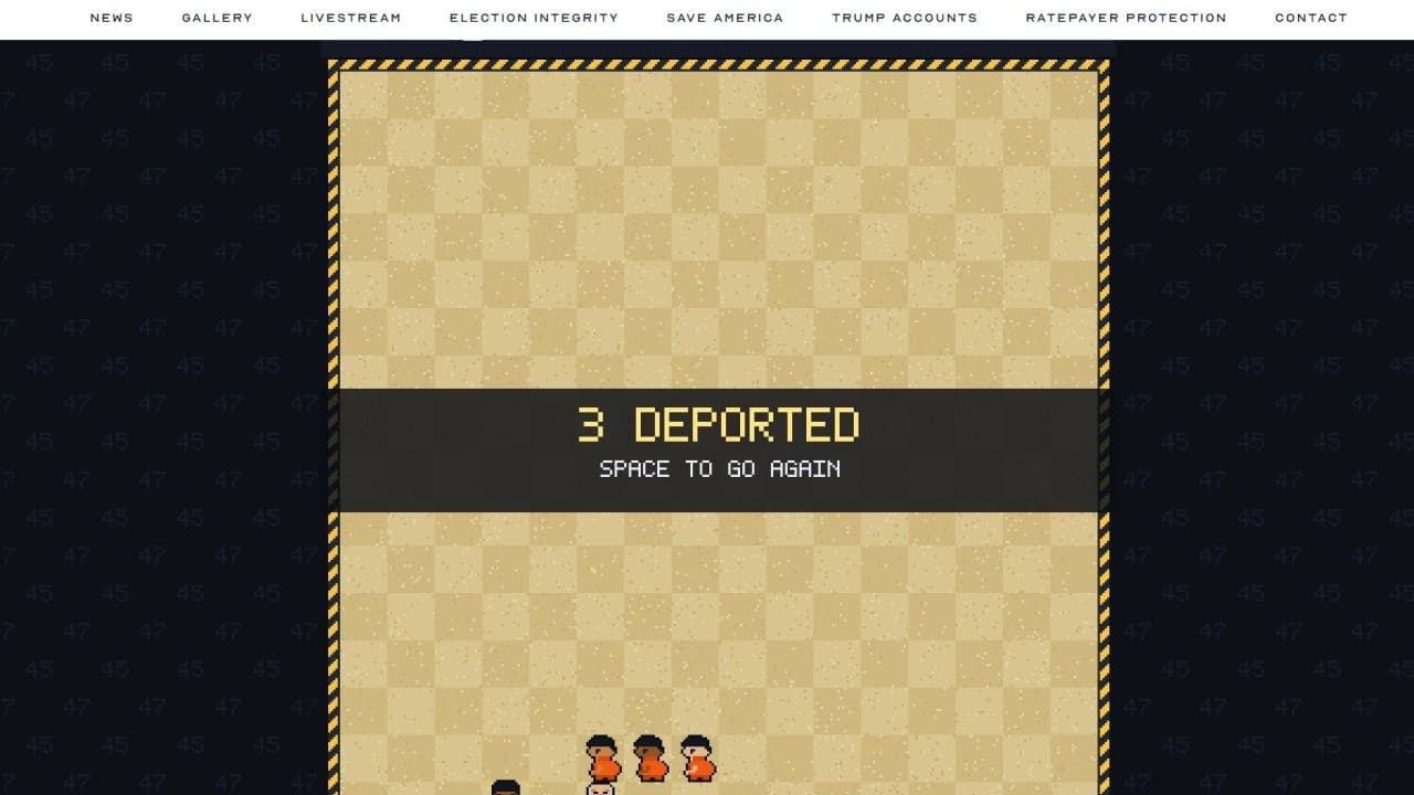 White House video games depict migrant captures, building border wall