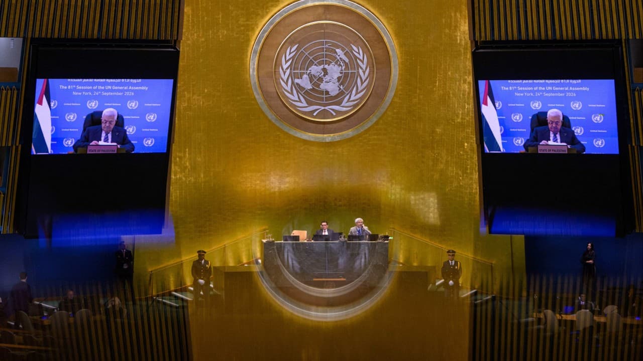 Abbas accuses Israel of waging ‘genocidal war’ in Gaza, in pre-recorded UN address