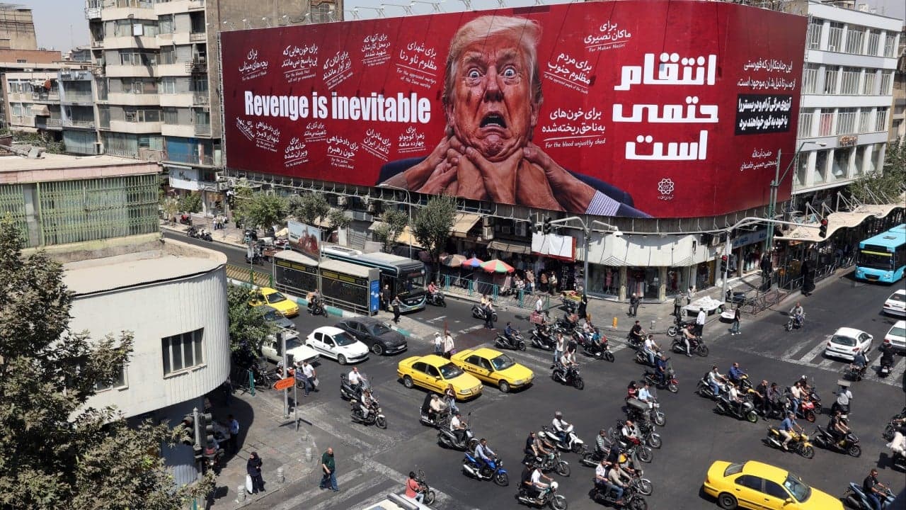 Trump, burger, Hormuz: meet the Iranian team behind billboard war on US