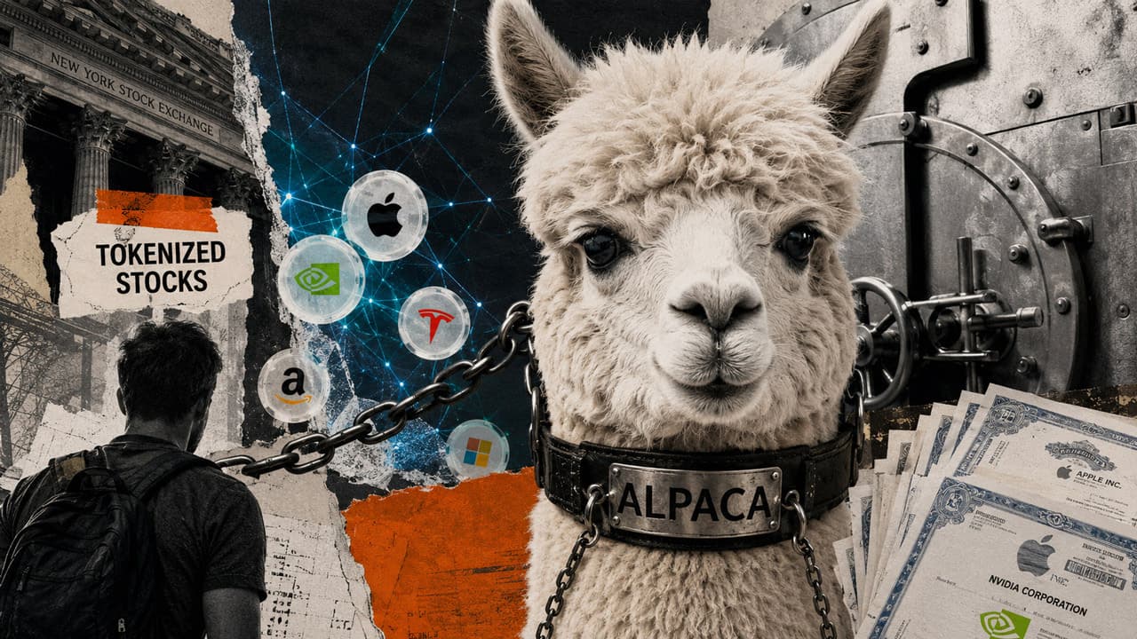 Crypto promised to eliminate stockbrokers, but 94% of its tokenized market now relies on an Alpaca