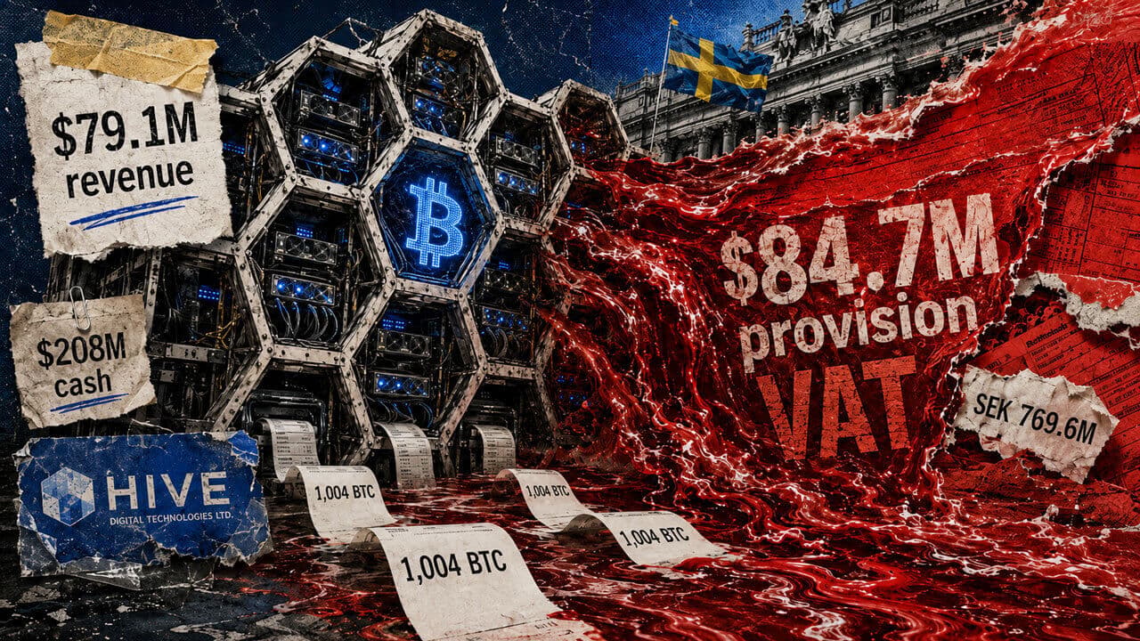 HIVE’s $84.7 million Swedish tax provision eclipsed revenue even as Bitcoin output hit a record