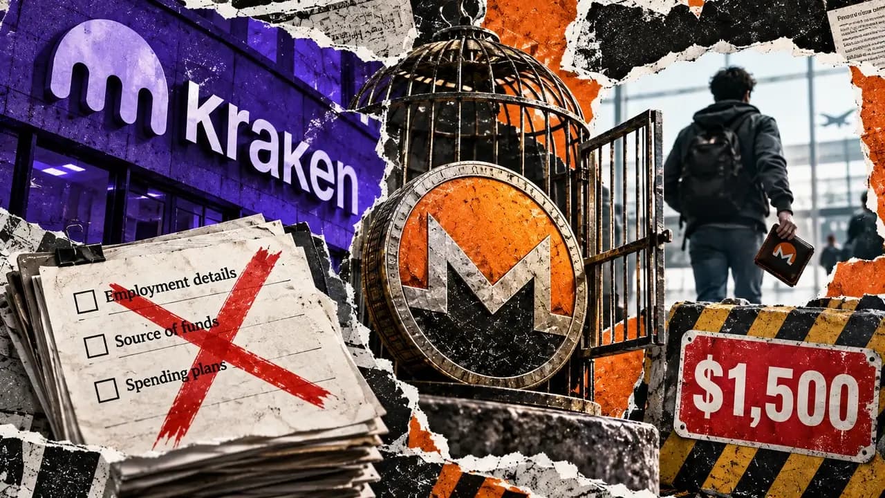 Kraken drops Monero spending questions but keeps a $1,500 rolling 30-day withdrawal cap for individuals