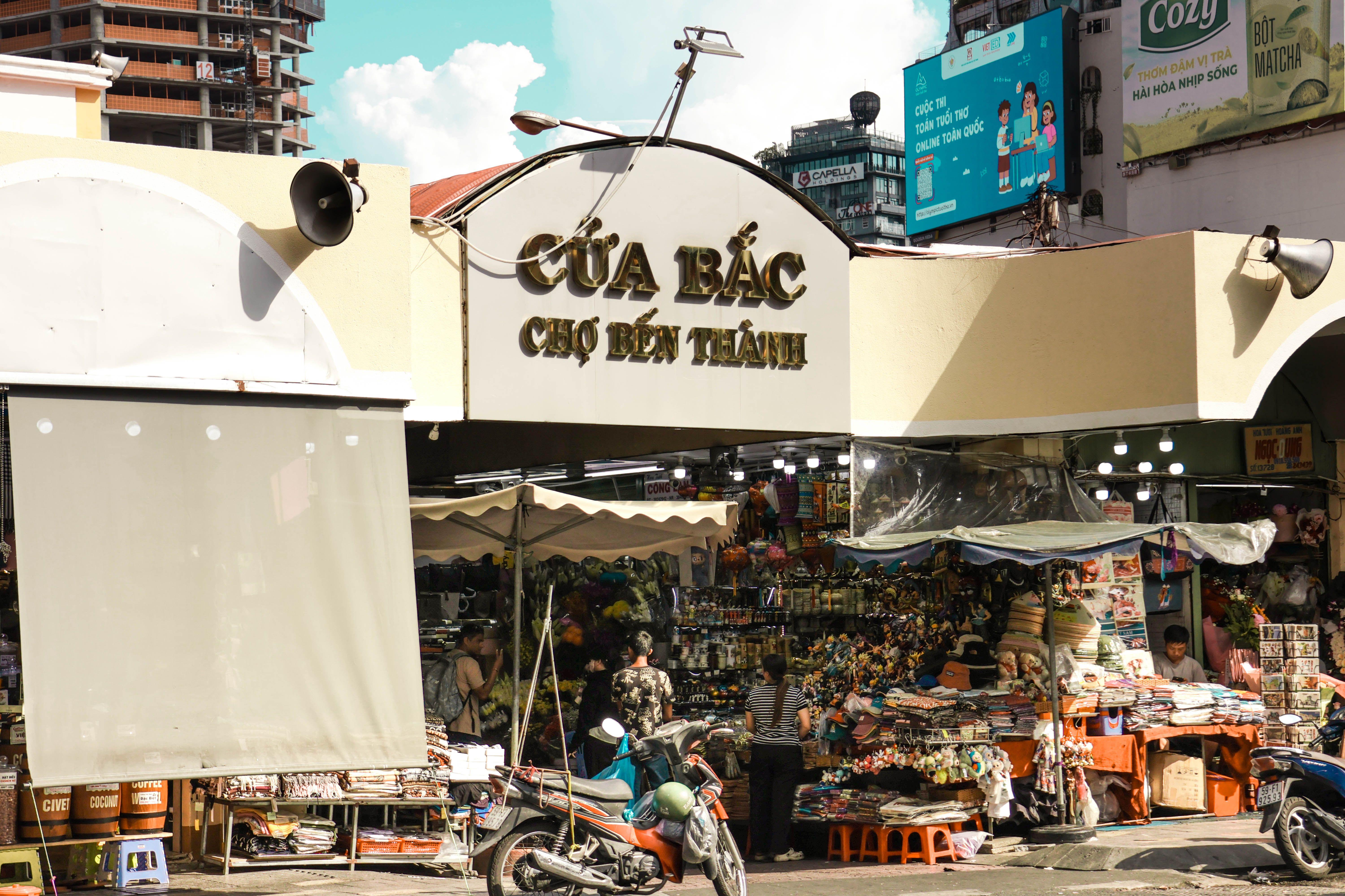 Explore the vibrant and colorful Ben Thanh Market in Ho Chi Minh City, Vietnam, a hub for shopping and local culture.