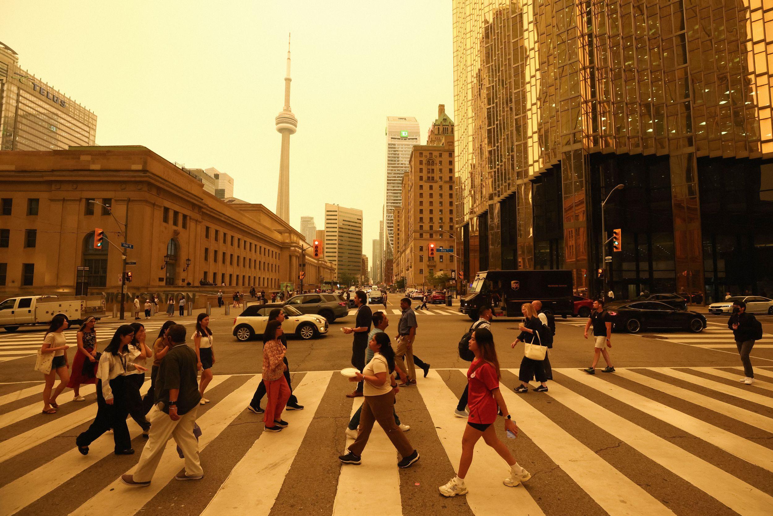 Smoke From Canada's Wildfires Turns Skies Sickly Orange Across the Eastern US