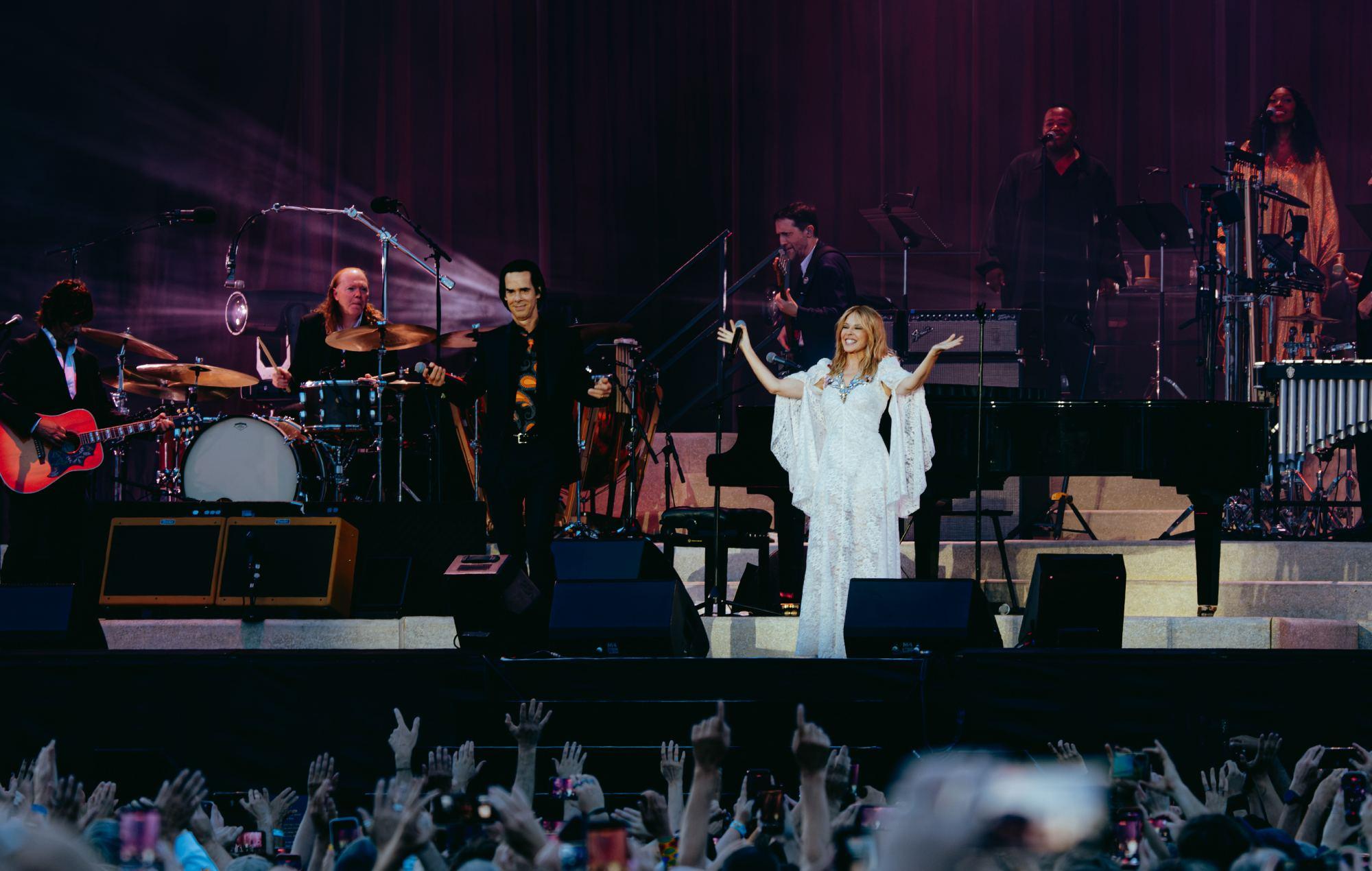 Watch Kylie Minogue reunite with Nick Cave & The Bad Seeds at mammoth Brighton gig