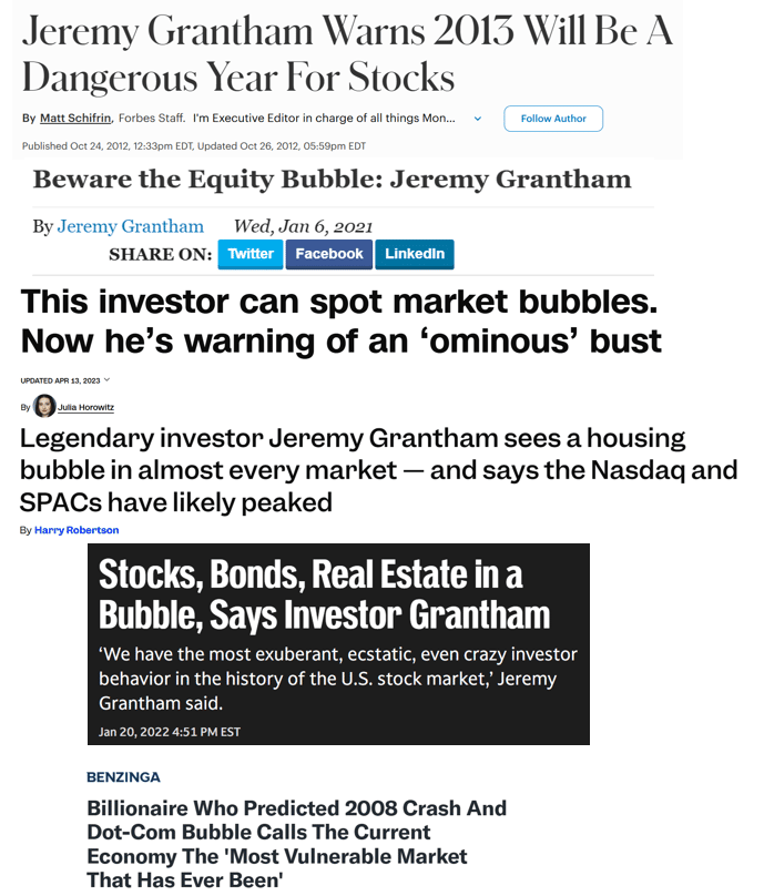 Spotting Bubbles and Calling Tops