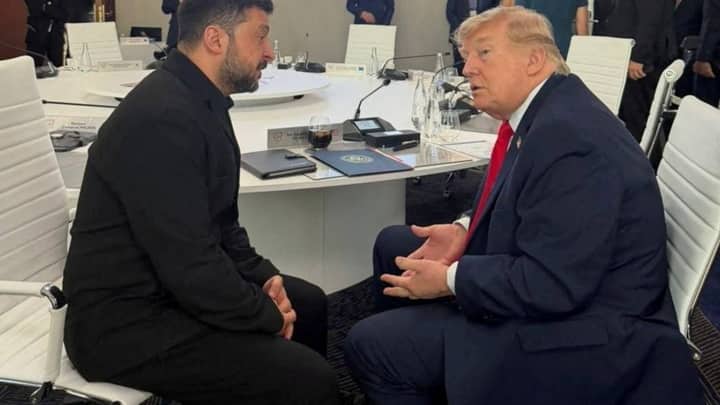 Trump urges Russia to ‘make a deal’ with Ukraine after meeting Zelensky at G7 summit