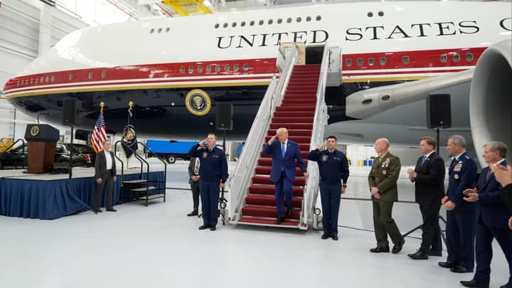 Trump unveils new Air Force One gifted to him by Qatar