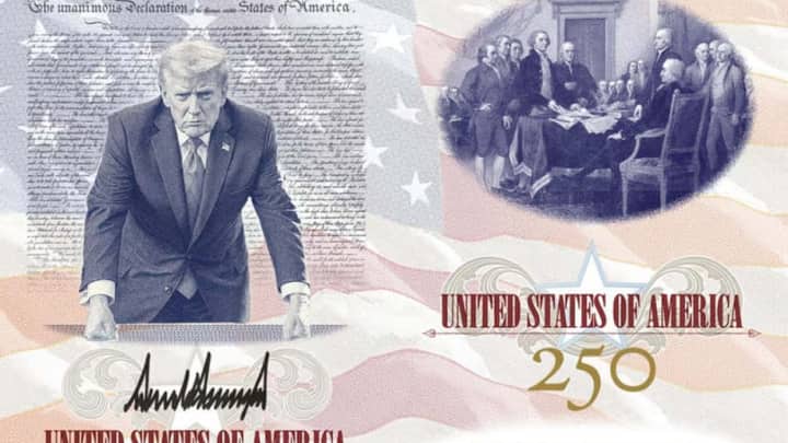 Trump unveils new US passport with his own face inside