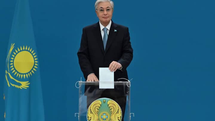 Kazakhstan election: pro-Tokayev party set for landslide as president hints at staying on