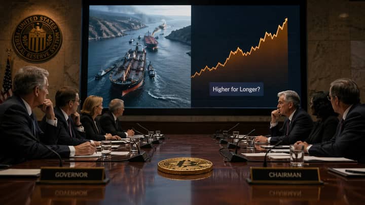 The global oil shock has the Fed cornered just days before its next meeting — what that means for Bitcoin