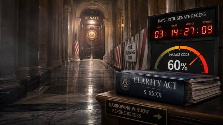 CLARITY Act chances of passage this year falls to 60%, Galaxy Digital says