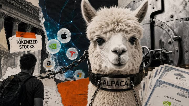Crypto promised to eliminate stockbrokers, but 94% of its tokenized market now relies on an Alpaca