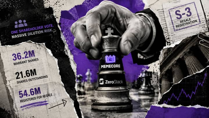 A $1 billion meme coin purchase puts a huge 167% share dilution down to a single vote for ZeroStack