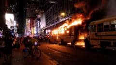 Teen shot and buses torched in Manhattan after historic NBA win for Knicks