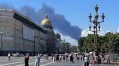 Steve Rosenberg: Lasting image of Russia's economic forum is plume of smoke over St Petersburg
