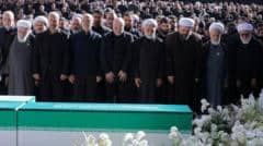 Iran's supreme leader absent as senior officials attend ayatollah's funeral
