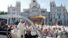 Huge crowds throng Madrid streets for Pope's open-air mass