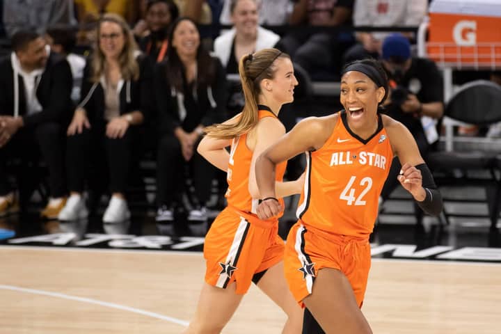 WNBA Broadcast Catches A’ja Wilson’s Reaction After What Happened to Angel Reese During the All-Star Game