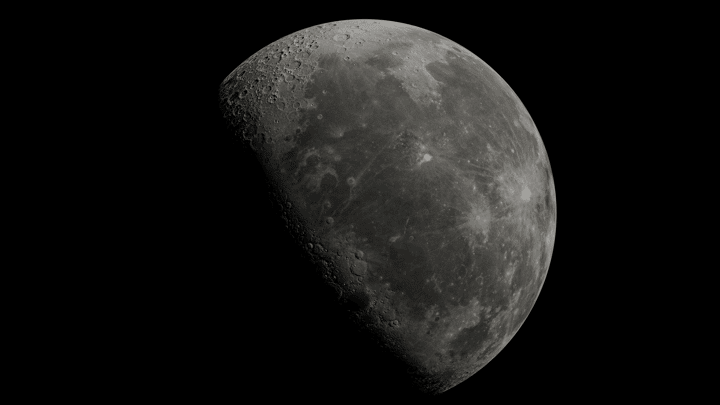 High-resolution image showcasing the intricate details of the moon's craters and surface texture.
