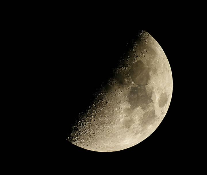 High-resolution capture of the waxing gibbous moon showcasing detailed surface features.