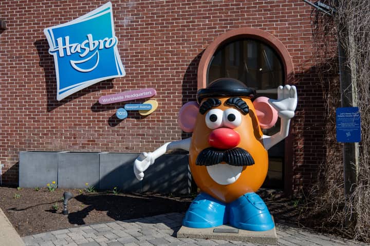 Mr. Potato Head statue outside Hasbro's global headquarters in Pawtucket, Rhode Island.