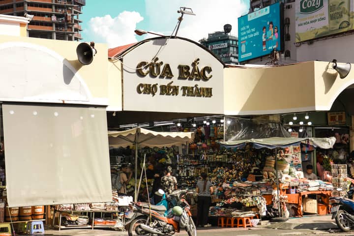 Explore the vibrant and colorful Ben Thanh Market in Ho Chi Minh City, Vietnam, a hub for shopping and local culture.