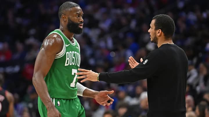 Joe Mazzulla addresses the Jaylen Brown trade to Philadelphia for the first time