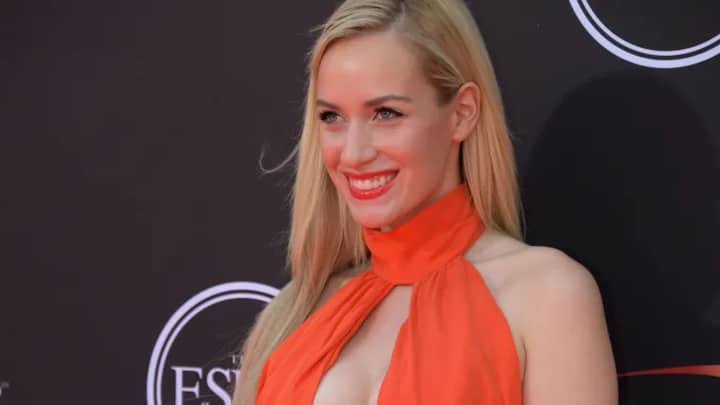 Ex pro golfer squeezes her 34DDs into skimpy ‘Street Fighter’ leotard
