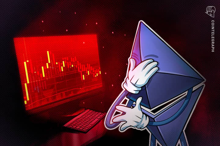 Tether stablecoin flips Ether by market cap as ETH routs to $1.5K