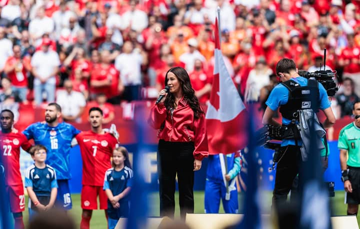 Watch Alanis Morissette and Michael Bublé kick off World Cup at star-studded opening ceremony in Canada