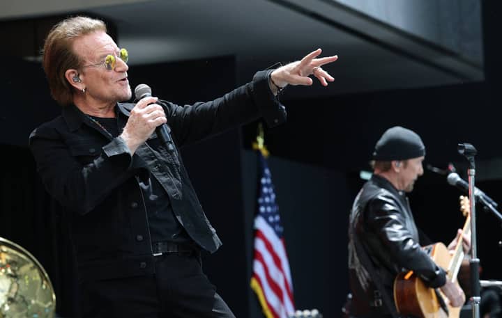 Watch U2’s Bono and The Edge, Bruce Springsteen, Eddie Vedder, Stevie Wonder and more perform at Obama Presidential Center opening ceremony