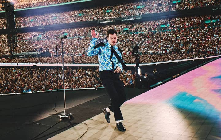 Harry Styles closes record-breaking Wembley residency with Pride celebration and appearance from sister Gemma
