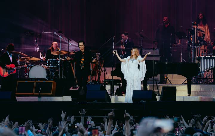 Watch Kylie Minogue reunite with Nick Cave & The Bad Seeds at mammoth Brighton gig